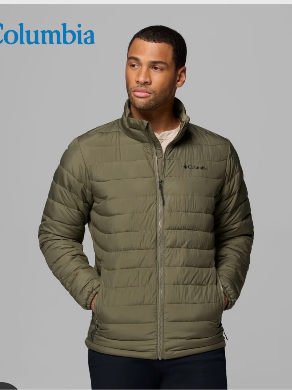 Columbia Men's Green Packable Omni-Heat Puffer Jacket